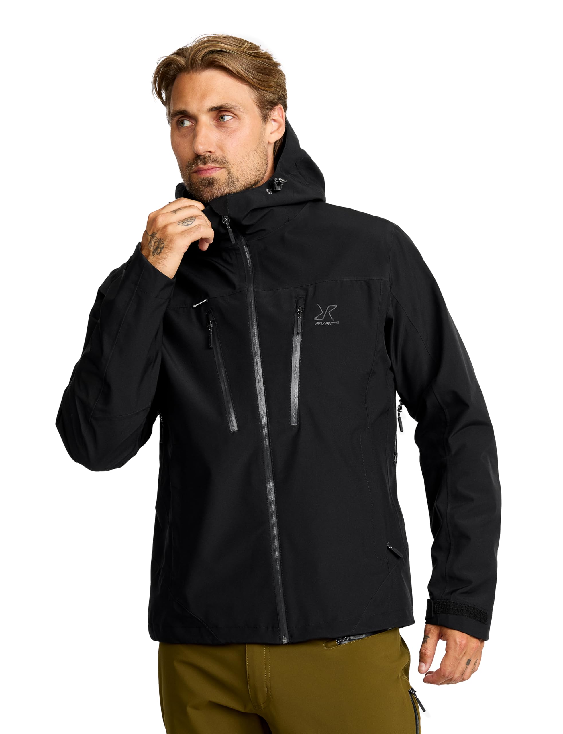 RevolutionRace Silence Proshell 3L Jacket, Herenjas, Geventileerde en Waterdichte Jas voor Wandelen en Andere Buitenactiviteiten, Black/Anthracite 3.0, L