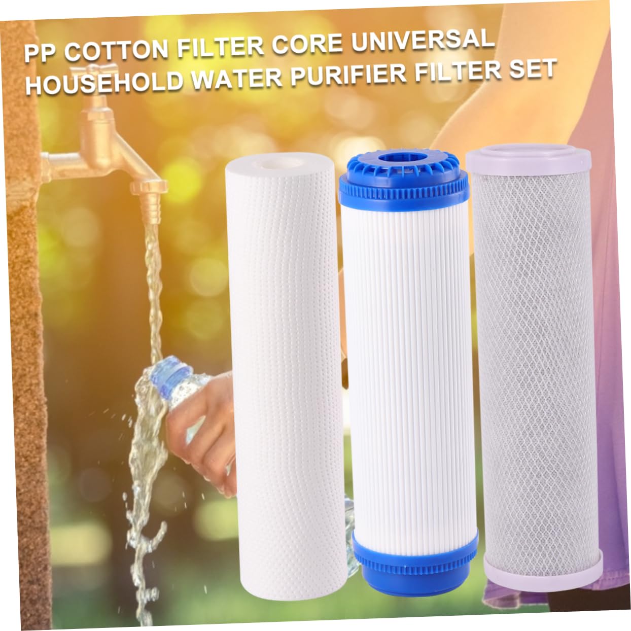 Filtro per Depuratore Acqua 10 Pollici Pp e Carbone Attivo