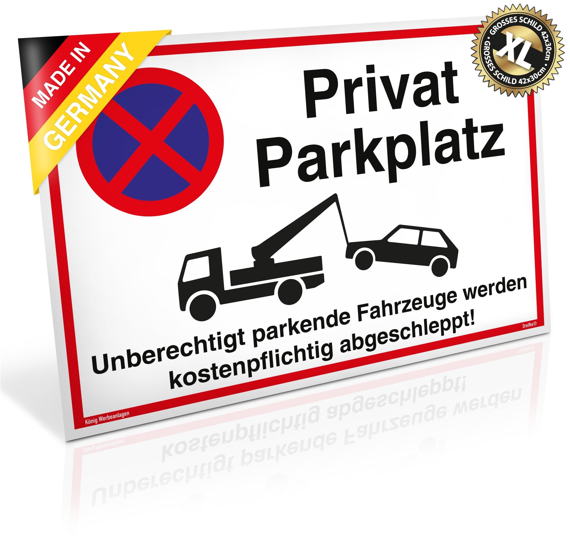 Plaque interdiction de stationnement en aluminium solide UV