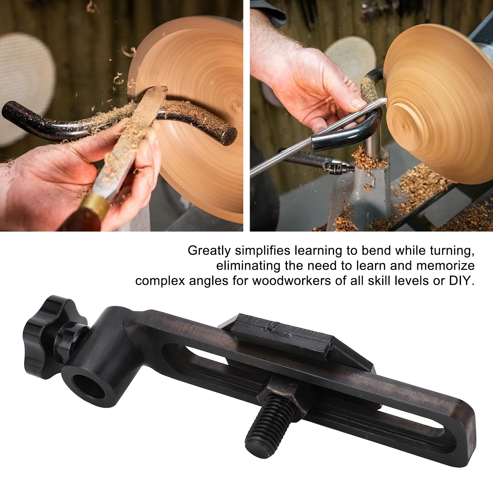 Yctze Base de Soporte de Herramientas de Torno para carpintería: Acero OY Premium con un Diámetro de Hoyo de 25 Mm para Control y Fácil