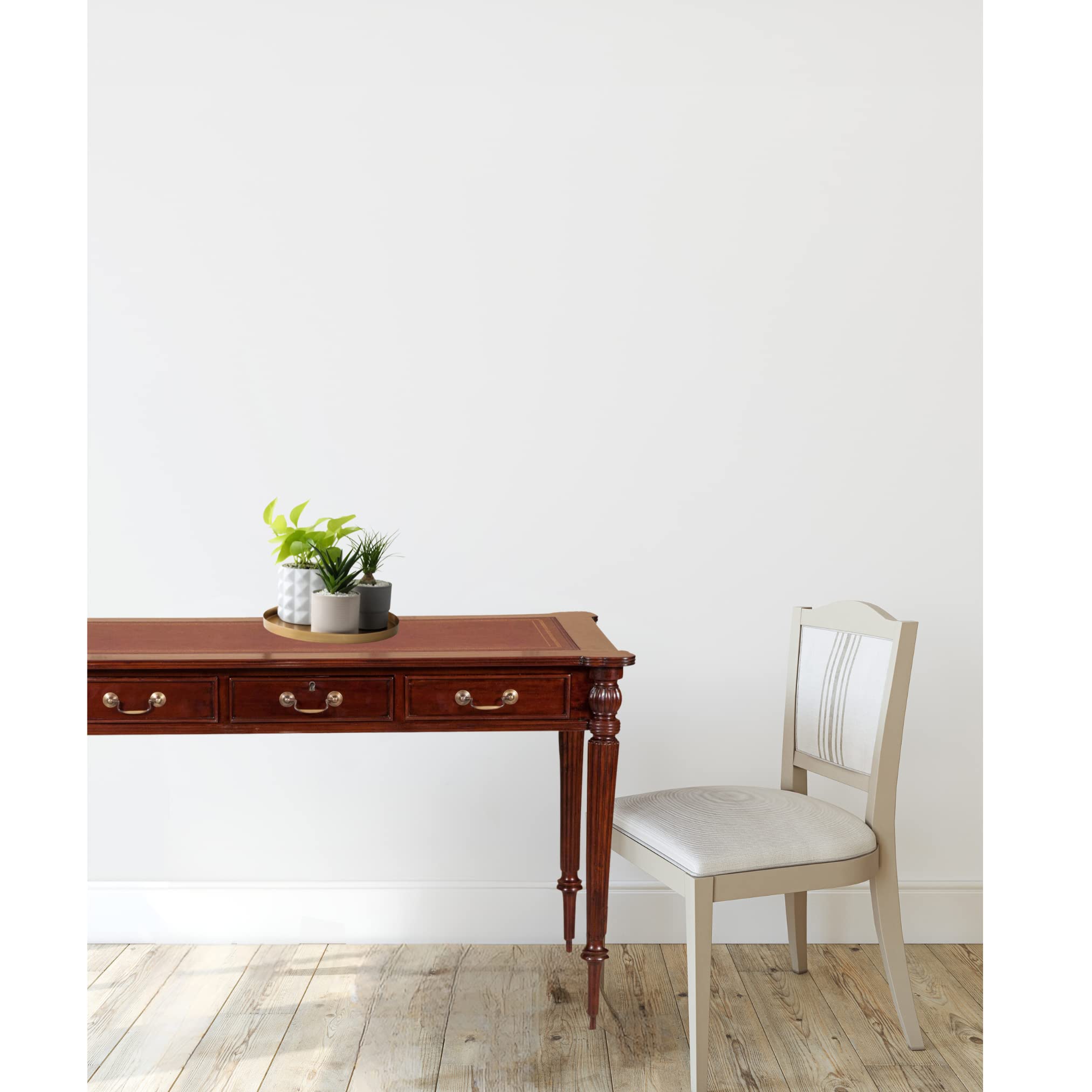 Biscottini Scrittoio vintage 126x75x65 cm | Scrivania in legno e pelle con cassetti | Scrittoio antico in legno | Scrivanie classiche per studio e camera da letto