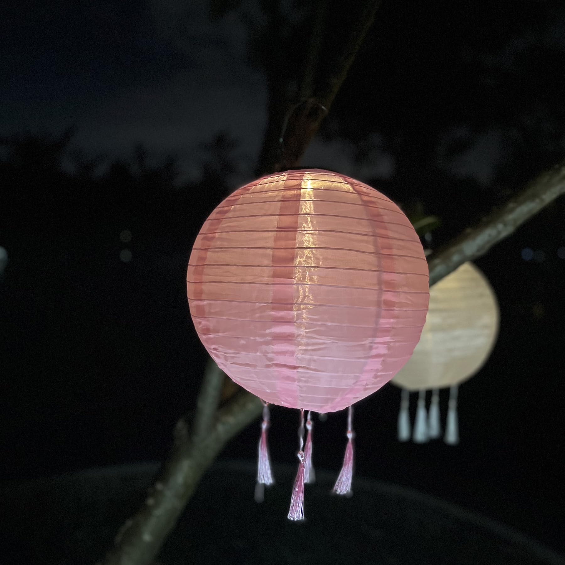 himmel Solar Lanterns, Outdoor Weatherproof, 3 Pieces, Solar LED Lantern, Waterproof Nylon Hanging Garden Lantern, 30 cm - Image 4