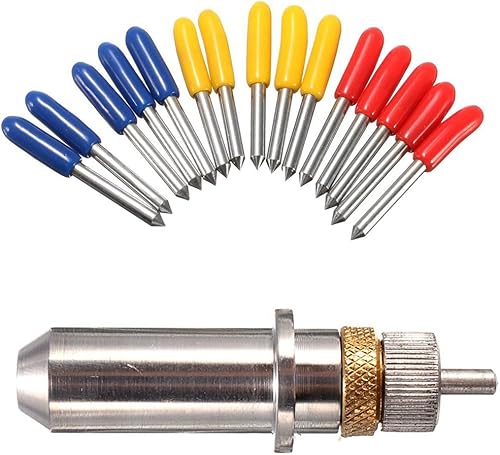 Miniatura 3 de 15 piezas de 30/45/60 grados de vinilo de corte para trazador de corte Roland con soporte de cuchilla, accesorios de herramientas brocas - 15 x