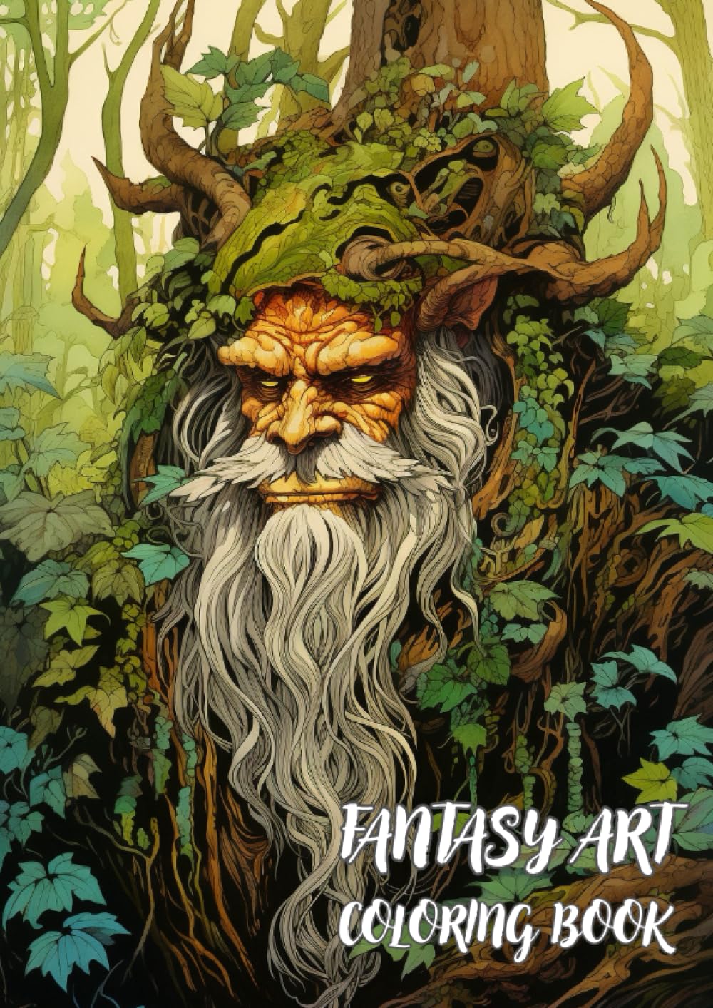 Fantasy art coloring book: beautiful detailed fantasy characters and ...