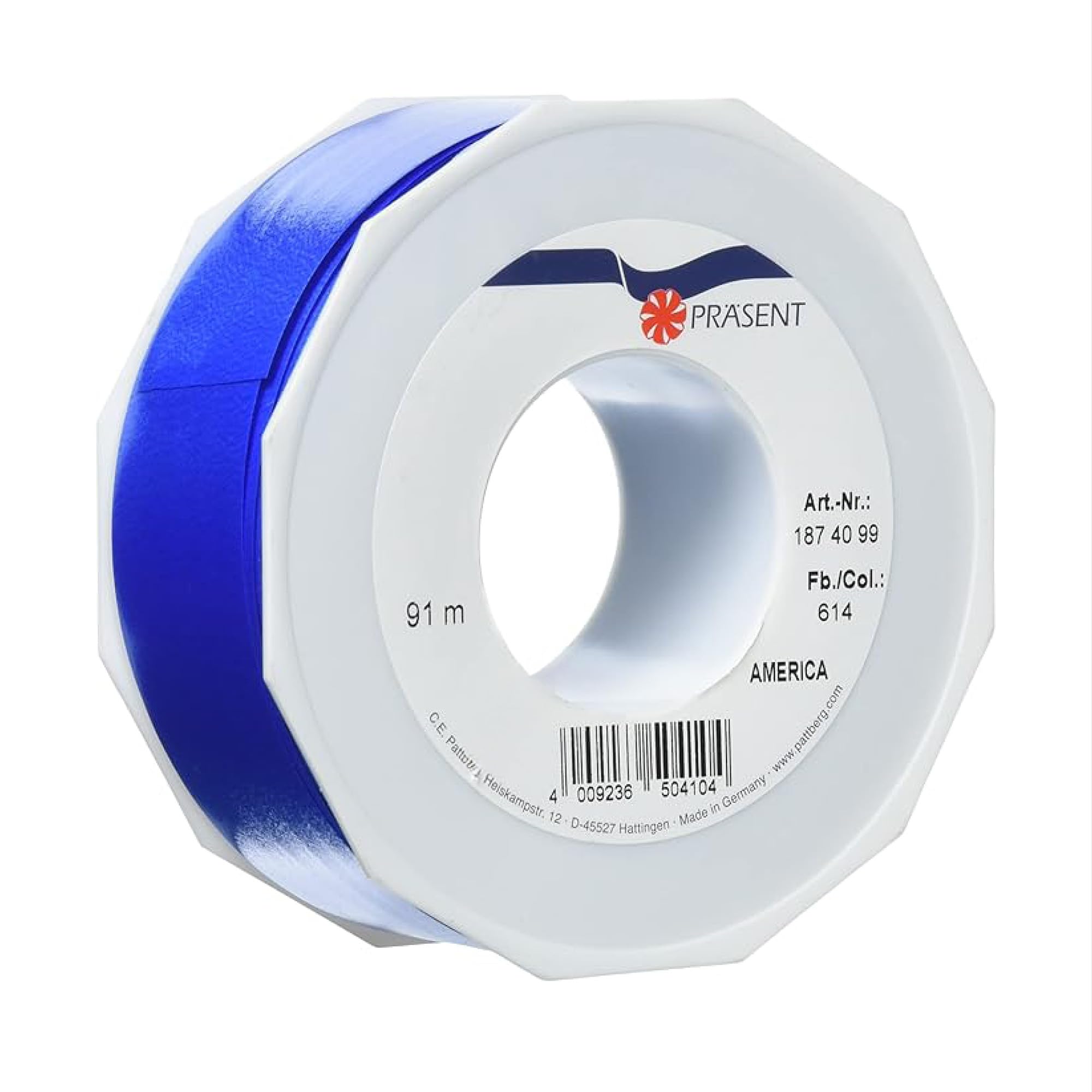 Ringelband 40mm: 91m blau