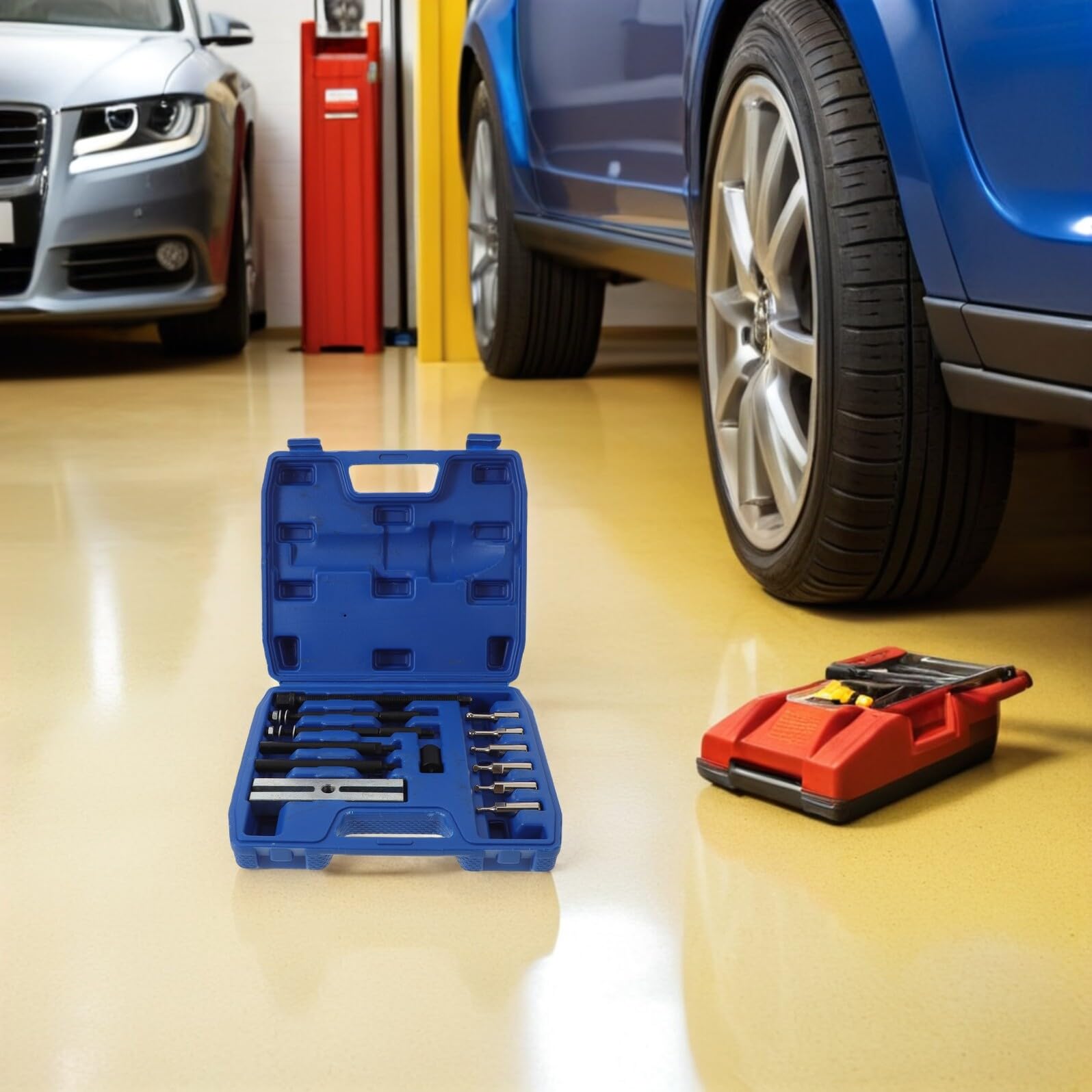 HEMOTON Kit Extracteur de Roulement à Alésage Intérieur 13 Pièces, Outil de Démontage de Roulements Automobiles, Extracteur Mécanique pour Volants et Transmissions, Usage Professionnel