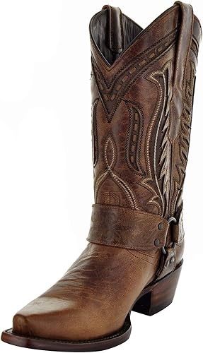 Miniatura 6 de Soto Boots Botas vaqueras de arnés para mujer, botas vaqueras de cuero genuino, botas de vaquero hechas a mano para las mujeres M50039