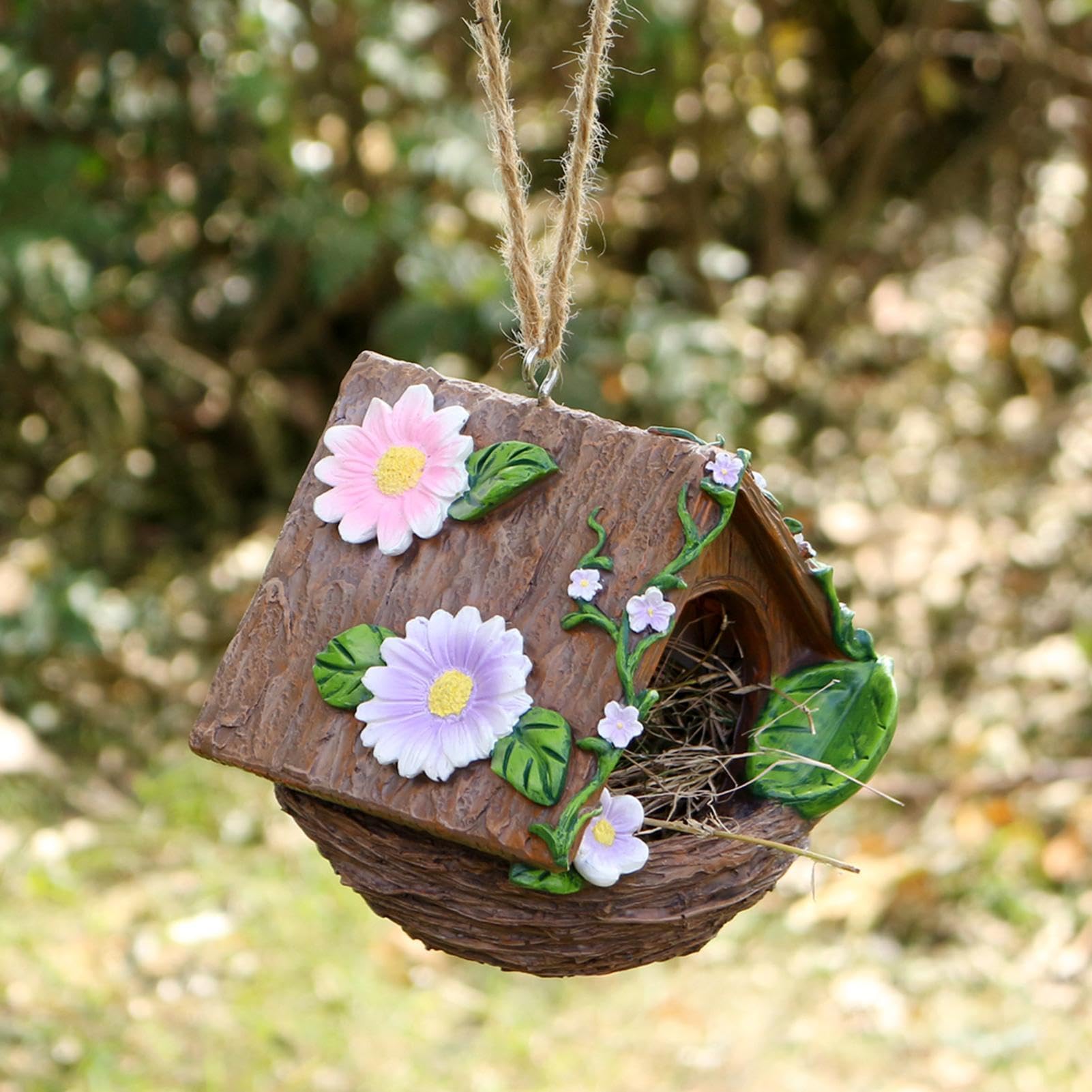 Générique Nid à Oiseaux Abri en résine Coupe-Vent pour Animaux de Compagnie | Refuge de nidification à oiseaux Pour Aras Perruches Inséparables Conures Calopsittes Pinsons Et Pour L'Extérieur Jardins