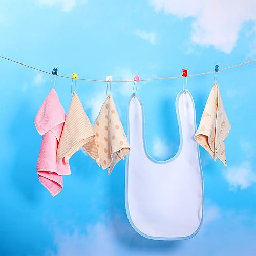 Miniatura 6 de 30 pasadores de pañales de seguridad para bebés, pasadores de pañales de acero inoxidable de 2.4 pulgadas con cabeza de plástico, patrón de