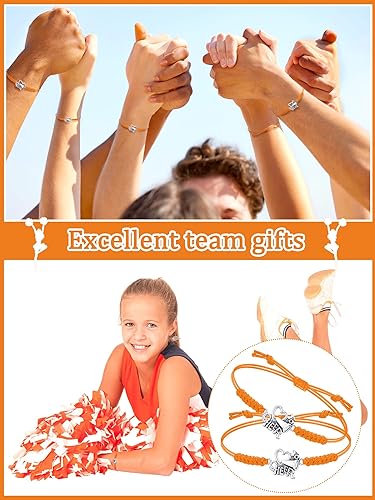 Miniatura 6 de Rtteri 20 pulseras de animadora para niñas, pulseras ajustables para animadoras, regalos para animadoras, accesorios de joyería a granel