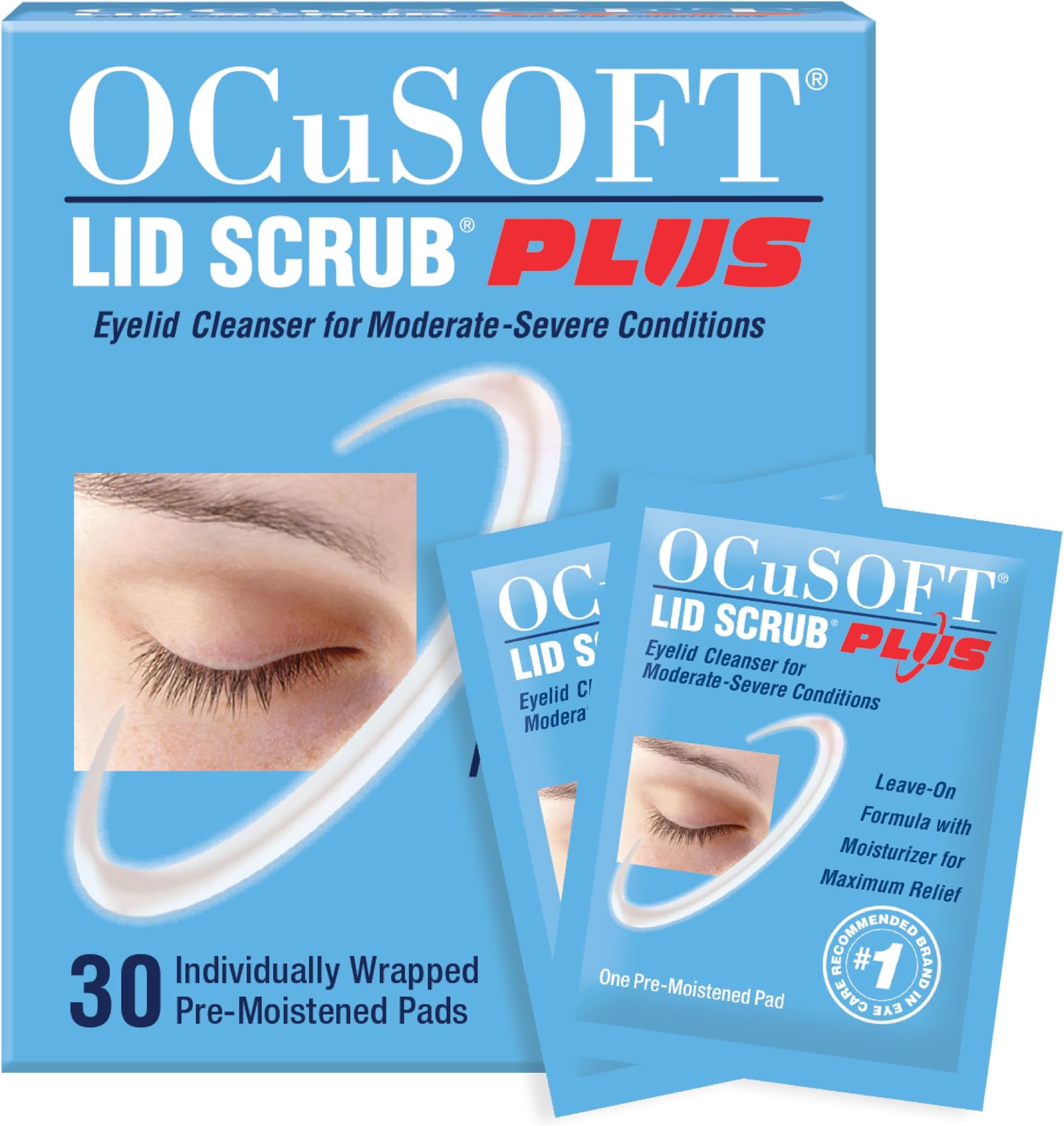 OCuSOFT Lid Scrub Plus, Pre-Moistened Pads, 30 Count