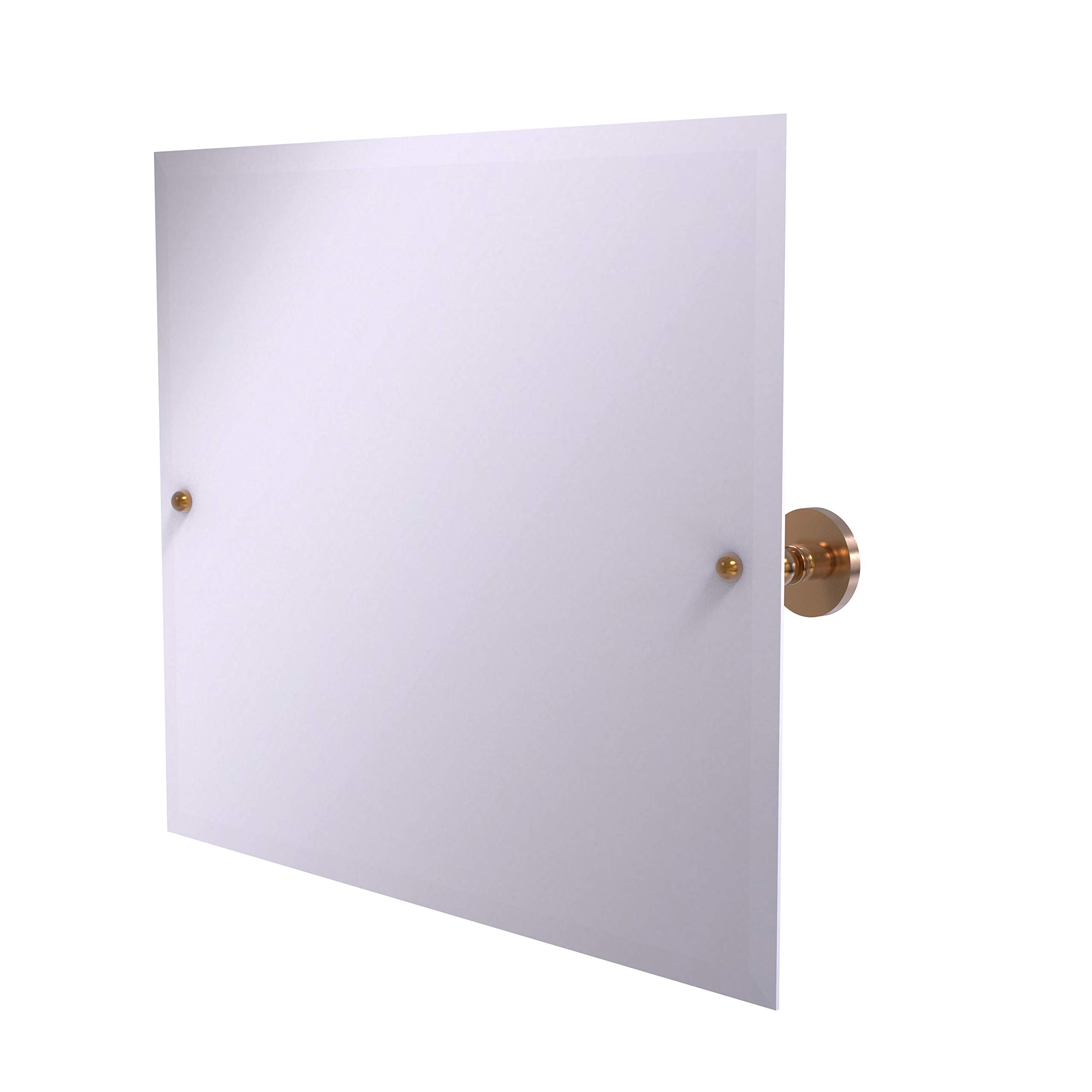 Allied Brass P1093 Frameless Landscape Rectangular Tilt Beveled Edge Wall Mirror, Brushed Bronze