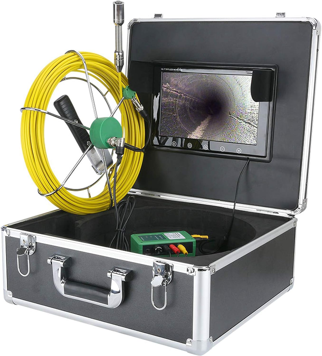 GagalU Pipe Inspection Camera 30M/100Ft Pipeline Drain Sewer Industrial Endoscope Video Plumbing System with Ip68 Waterproof with 10 inch LCD Monitor 1000Tvl Ccd