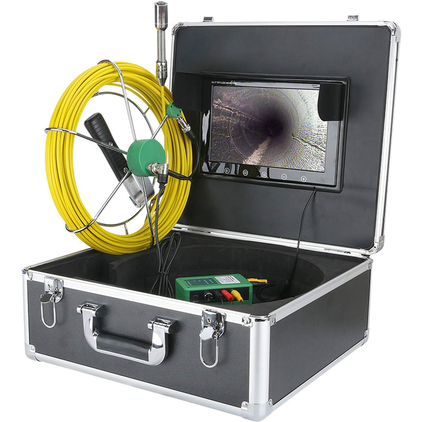 YNIYUJKL Pipe Inspection Camera 30M/100Ft Pipeline Drain Sewer Industrial Endoscope Video Plumbing System With Ip68 Waterproof With 10 Inch Lcd Monitor 1000Tvl Ccd