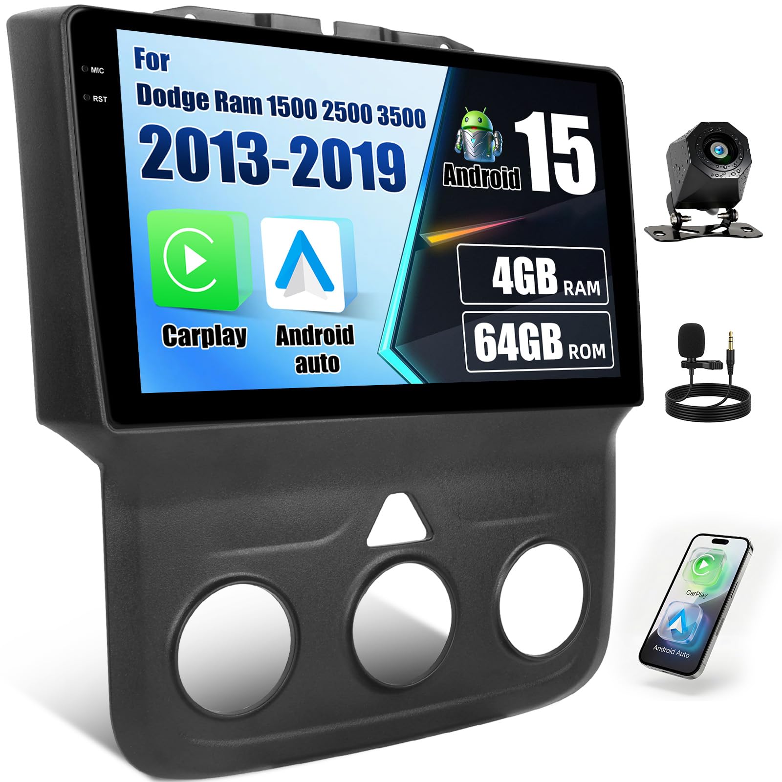Photo 1 of OiLiehu 9" Car Stereo for Dodge Ram 1500-3500 (2013-2019)