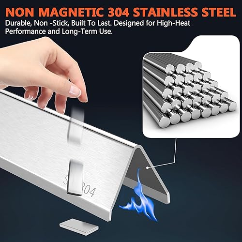 Miniatura 3 de QuliMetal Barras Saborizadoras SUS304 7635 para parrillas de gas Weber Spirit E210, E220, S210, S215, Spirit 200 y GS4 Spirit II E210, Spirit II