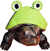 Vista 2 de Suéter para tortuga, suéter de punto cálido de invierno hecho a mano con correa ajustable, suéter de animal pequeño, ropa de tortuga para Navidad