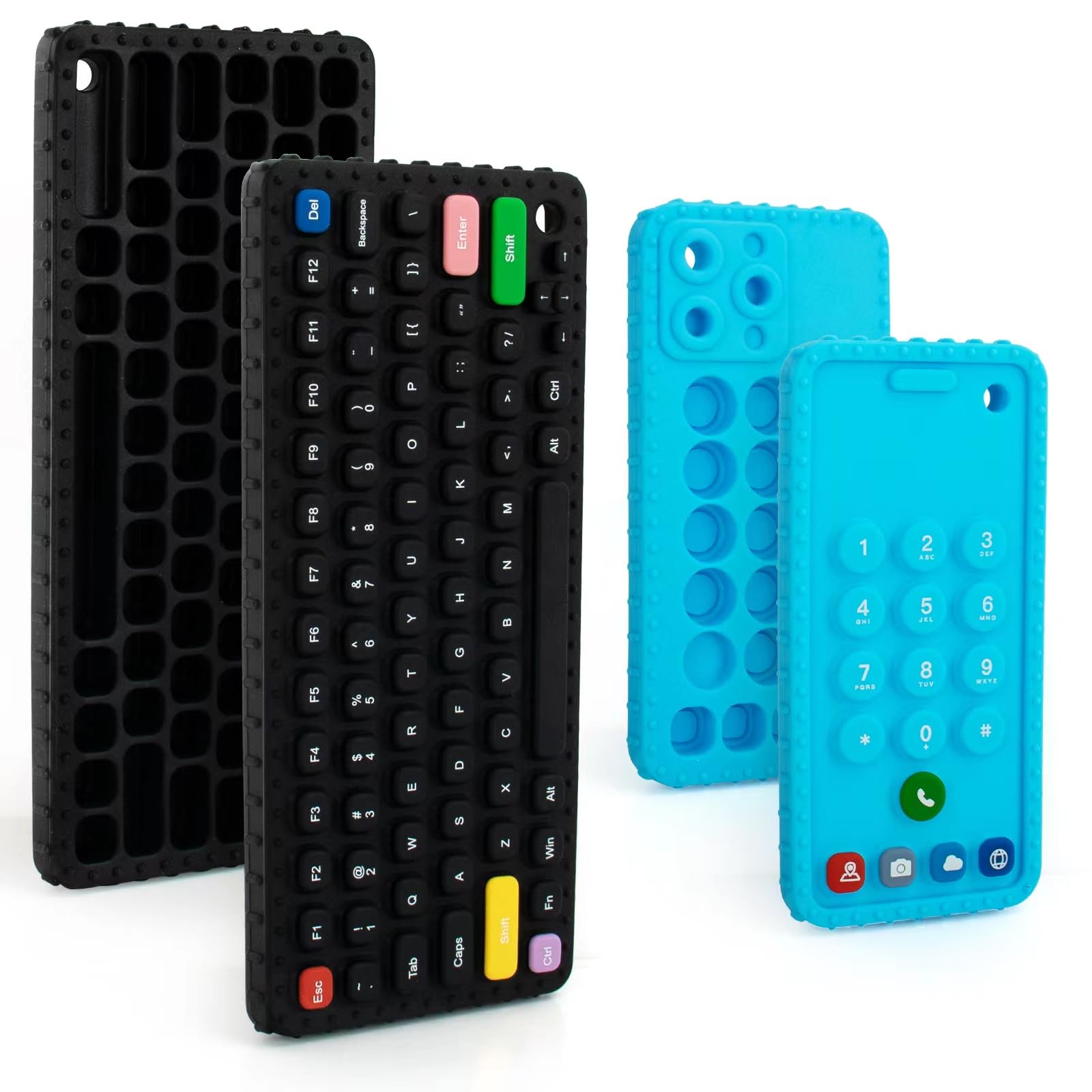 Photo 1 of bundle of Yomhey Baby Teething Toys, 2 Pack Silicone and dino hunt cards