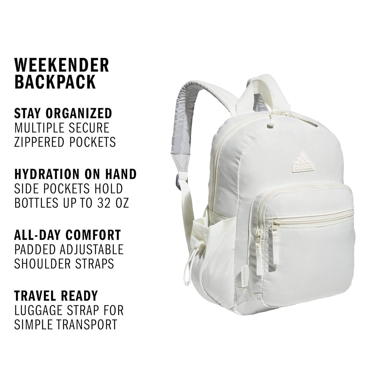 adidas Weekender Backpack – Compact Lightweight Everyday Bag, 19L - Image 2