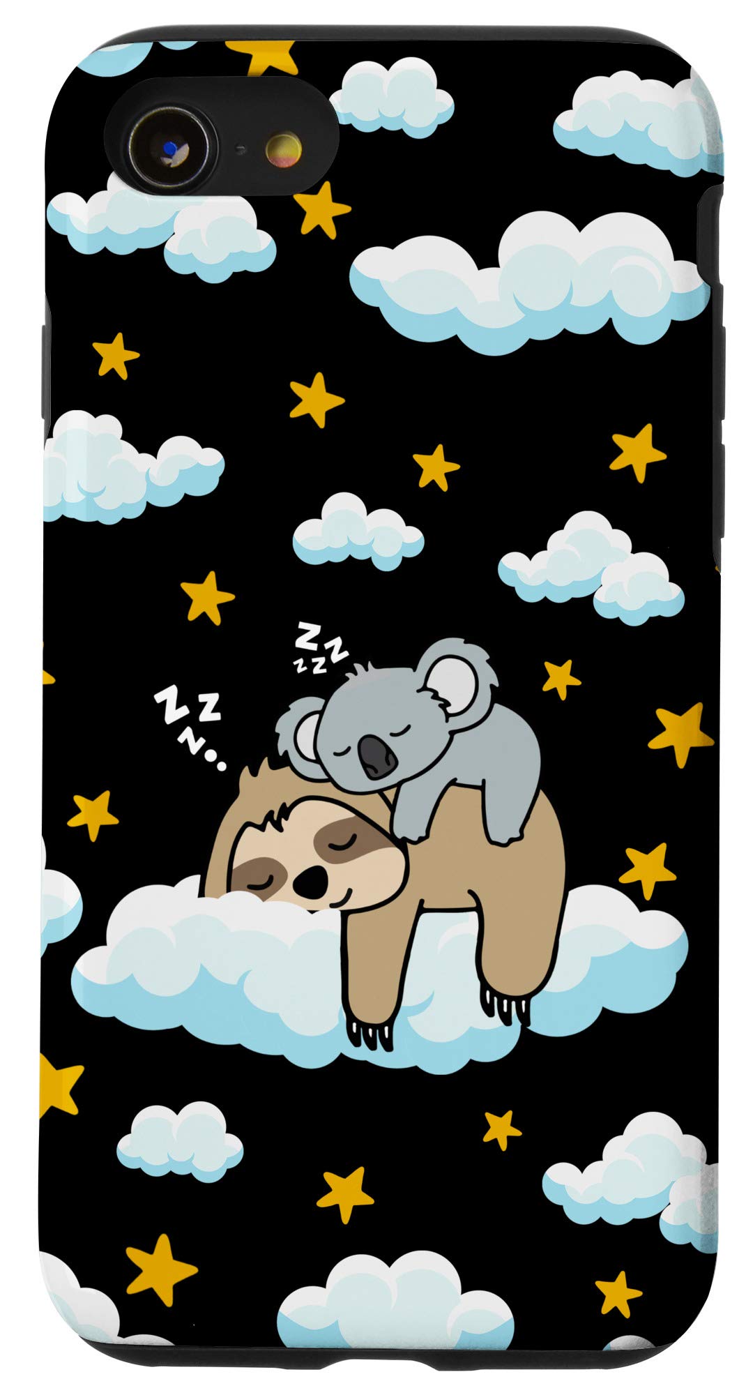 iPhone SE (2020) / 7 / 8 Funny Sleeping Sloth With Baby Koala Mama Bear Napping Gift Case