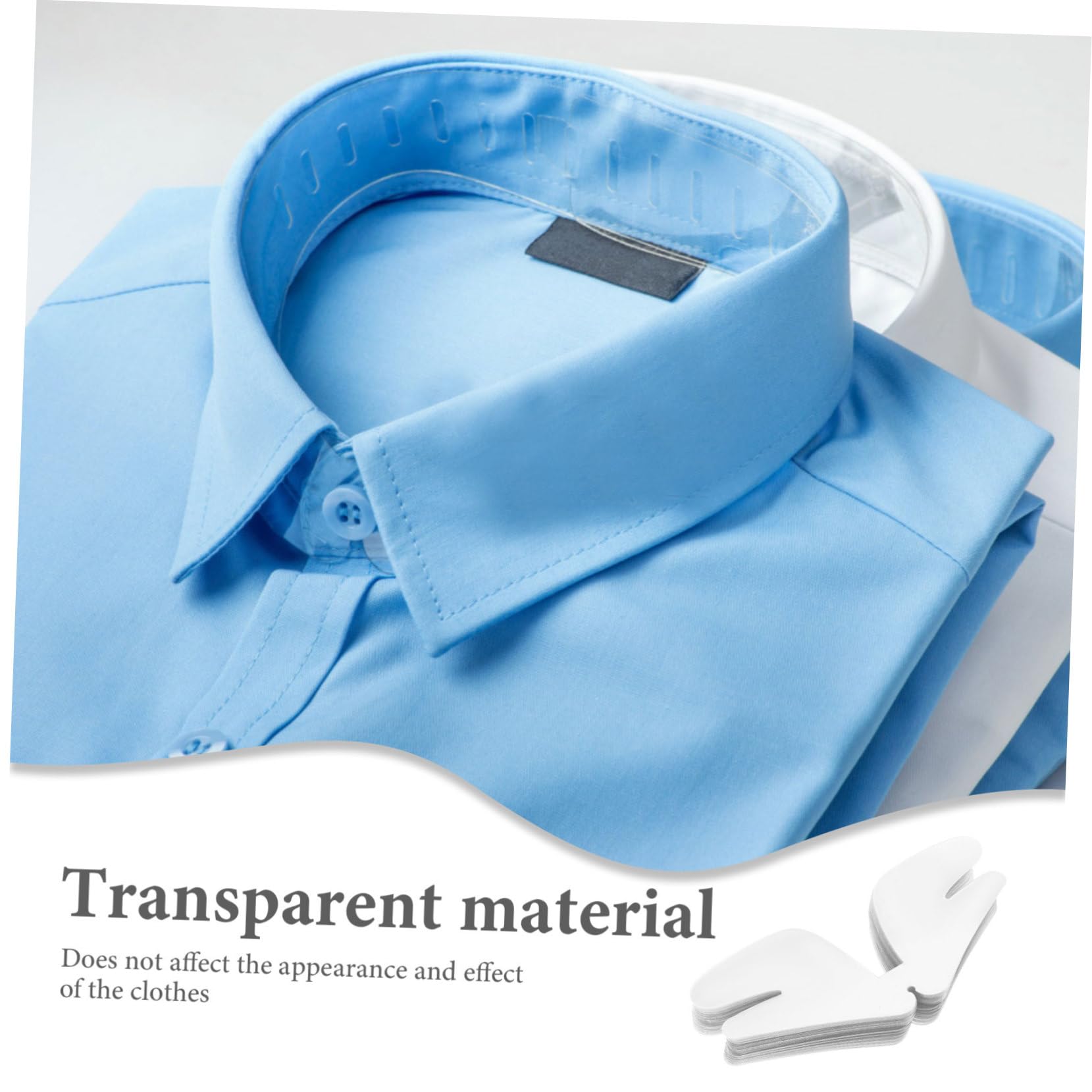 Veemoon Tirantes Transparentes Para El Cuello Refuerzo Zafle De Camisa Soporte De Cuello Para Camisas De Vestir Moldeador De Cuello Para Camisas De Hombre El Plastico