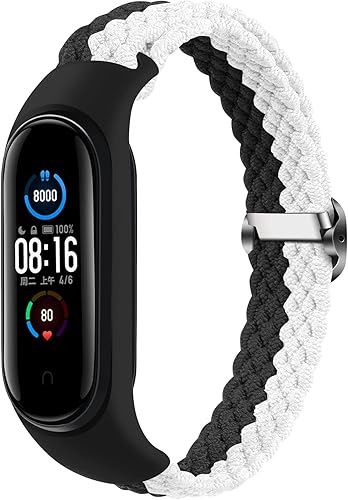 EIHAIHIS Correa de nailon compatible con Xiaomi Mi Band 7Mi Band 6Mi Band 5Mi Band 4Mi Band 3, correa elástica trenzada ajustable Solo Loop para Mi