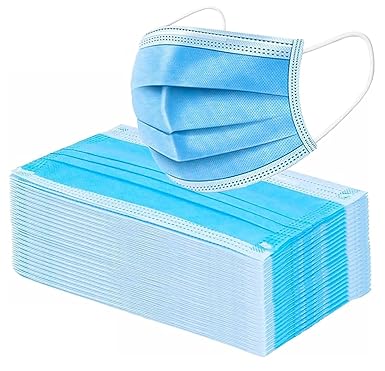 Sun LifeCare Non-Woven Fabric Disposable 3 Ply Face Mask Pack Of 100 Surgical Mask (Free Size, Pack of 100, 3 Ply)