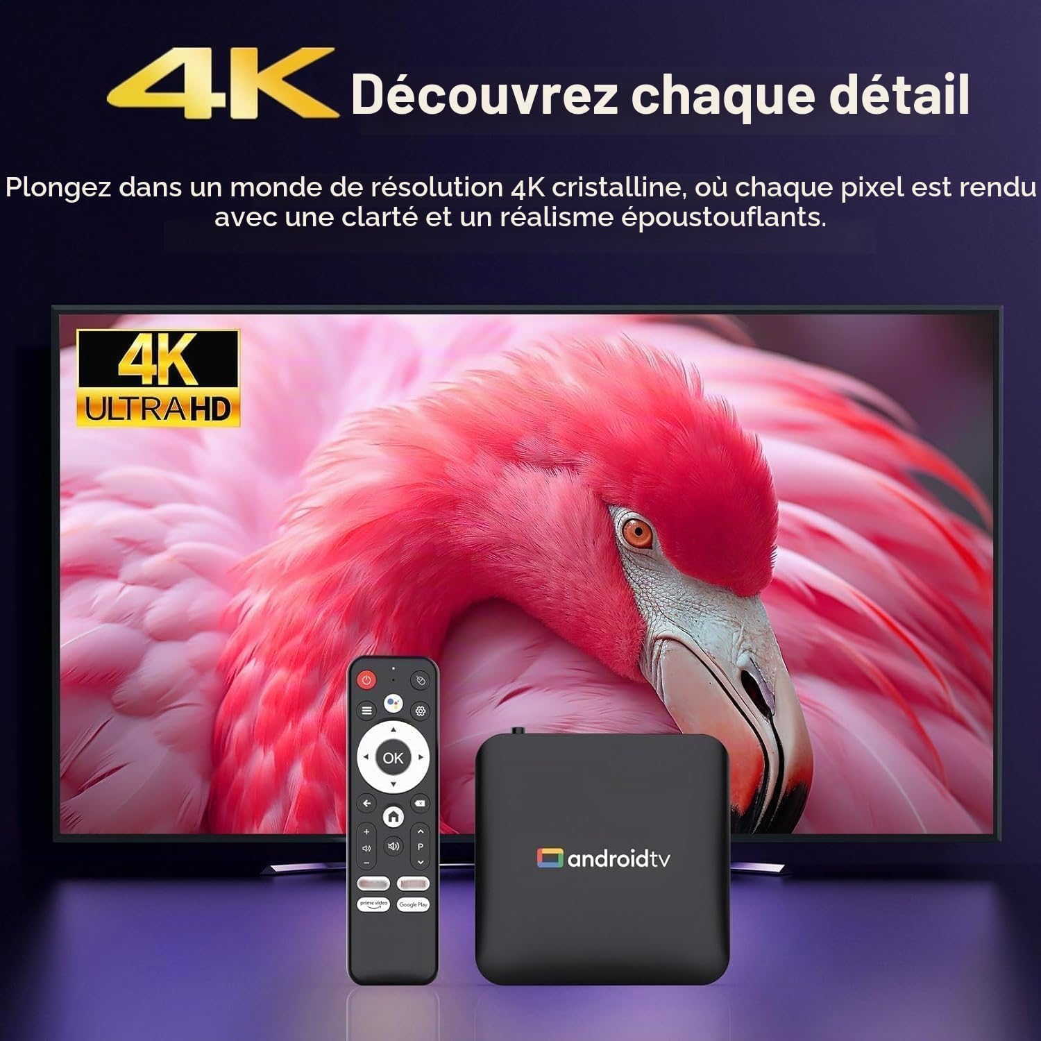 4K H96 Max Fire Android 14.0 TV Stick Streaming Box 64bit 8 GB 128 GB Amlogic iptv 100M Ethernet WiFi6 Dual-WiFi 2.4G5G 4K USB for Android TV Box boitier chromecast Amazon Google Remote Voice Control