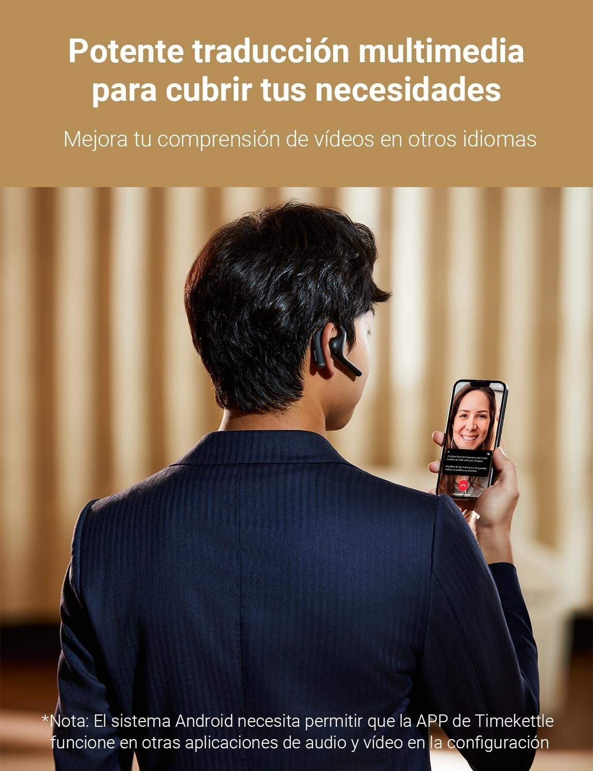 Timekettle W4 Pro Al Auriculares Intérpretes, Traducción Simultánea Bidireccional, Dispositivo Traductor que Soporta 40 Idiomas, auriculares traductor en tiempo real para Vídeos y Llamadas Telefónicas