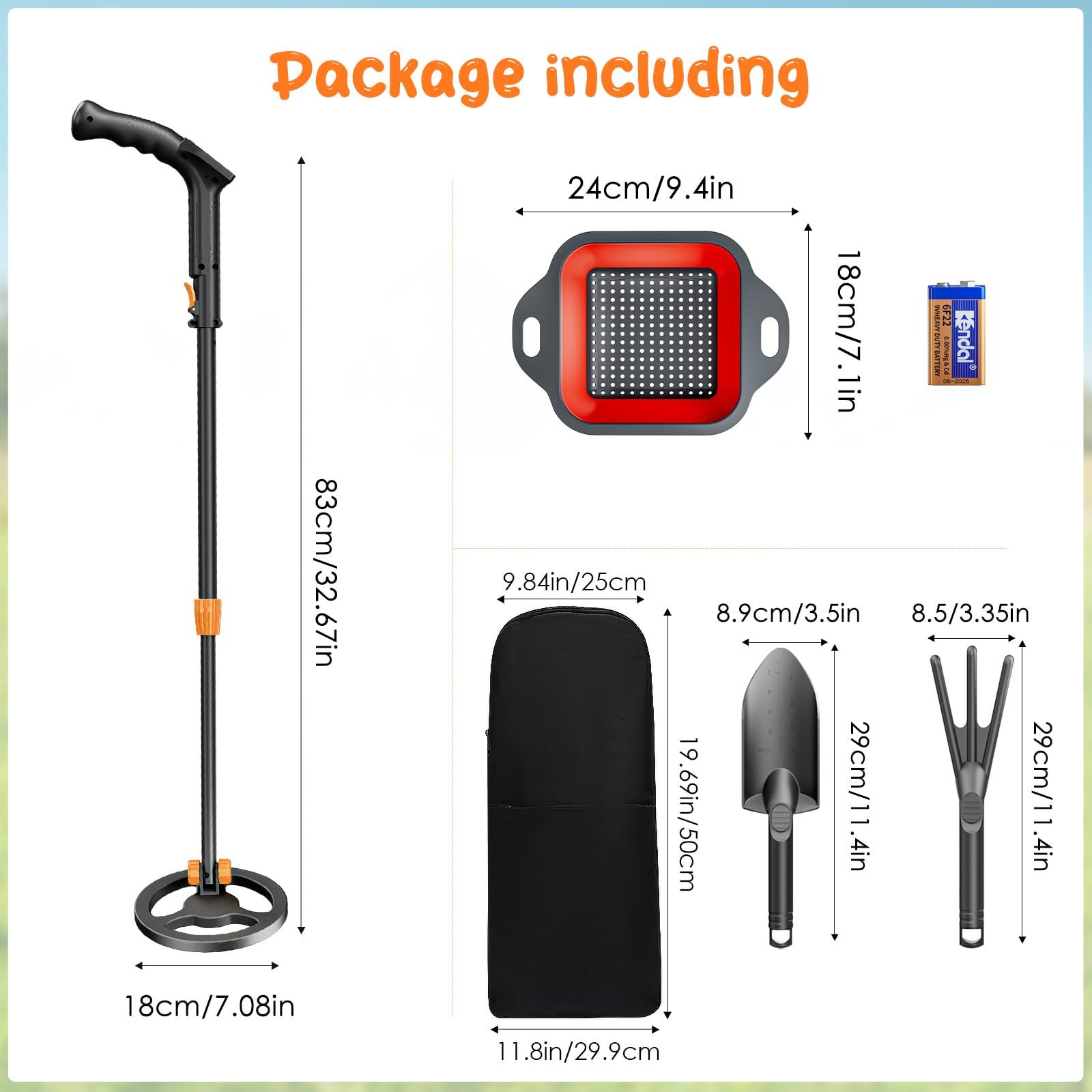 Detector de Metales Niños, Metales Detector con Bobina Impermeable de 18 cm con Pantalla LCD, Detector de Metales Muy Sensible con Bobina de Investigación Impermeable para Niños o Principiantes