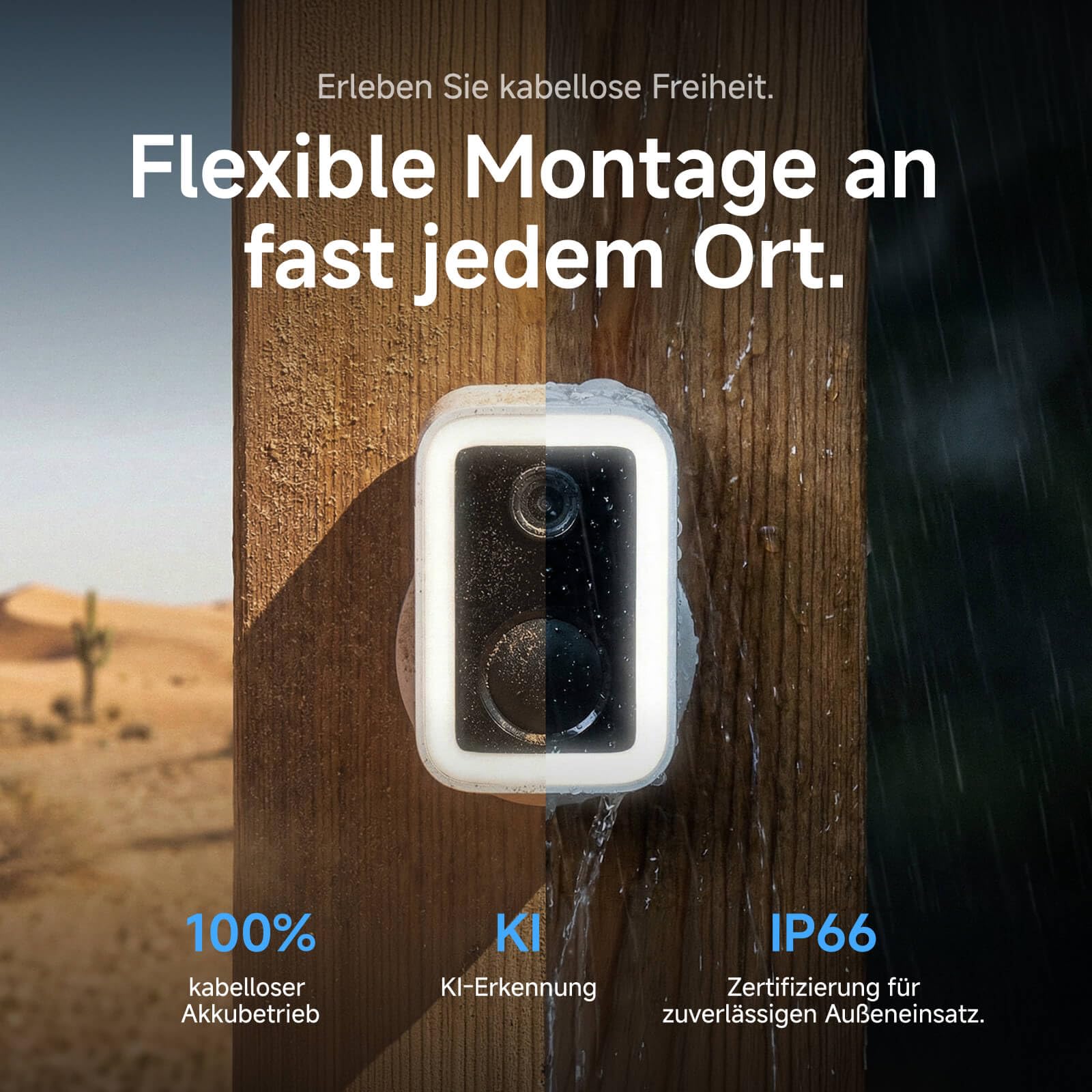 VSTARCAM Cámara de vigilancia 2K exterior e interior, soporte magnético, almacenamiento en la nube, foco y sirena, detección de movimiento AI, duración de batería de 1 a 6 meses, WiFi de 2,4/5 GHz