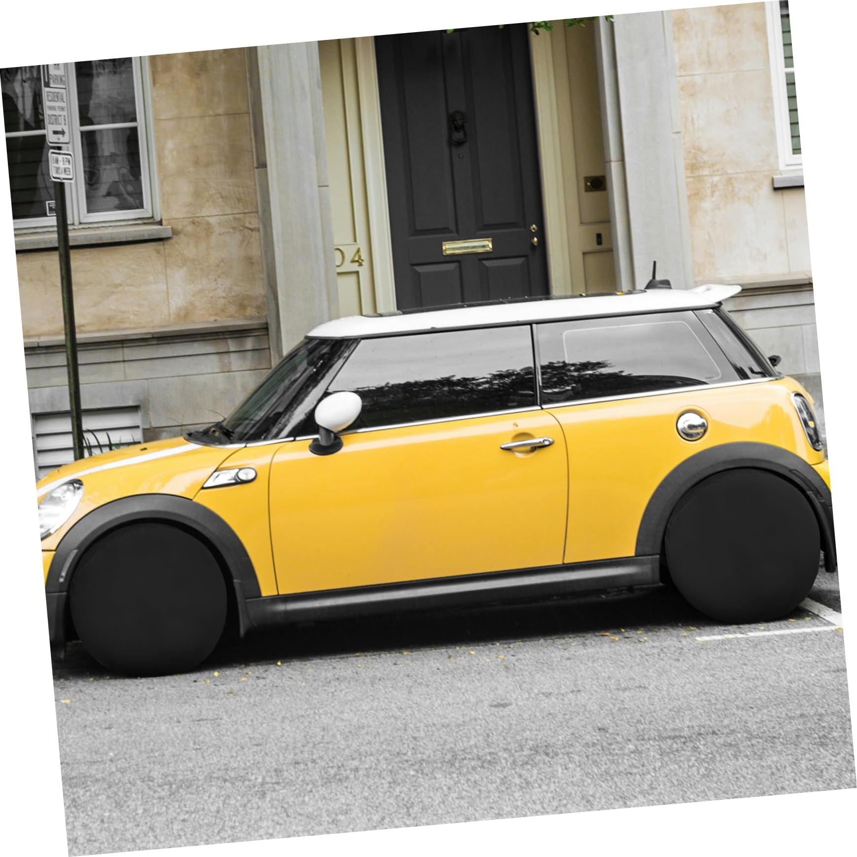 Cabilock 4pezzi Copriruota per Pneumatici di Rimorchi Camper e Auto Copertura in Oxford per Protezione da Macchie Sporco e Sole per Esterni e Stoccaggio