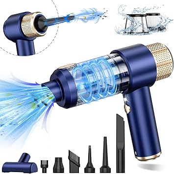 JONYJ Handheld Car Vacuum Cleaner, 16000PA Hand Held Vacuum Portable Cordless, 2 in 1 Air Duster and Vacuum Cleaner with LED