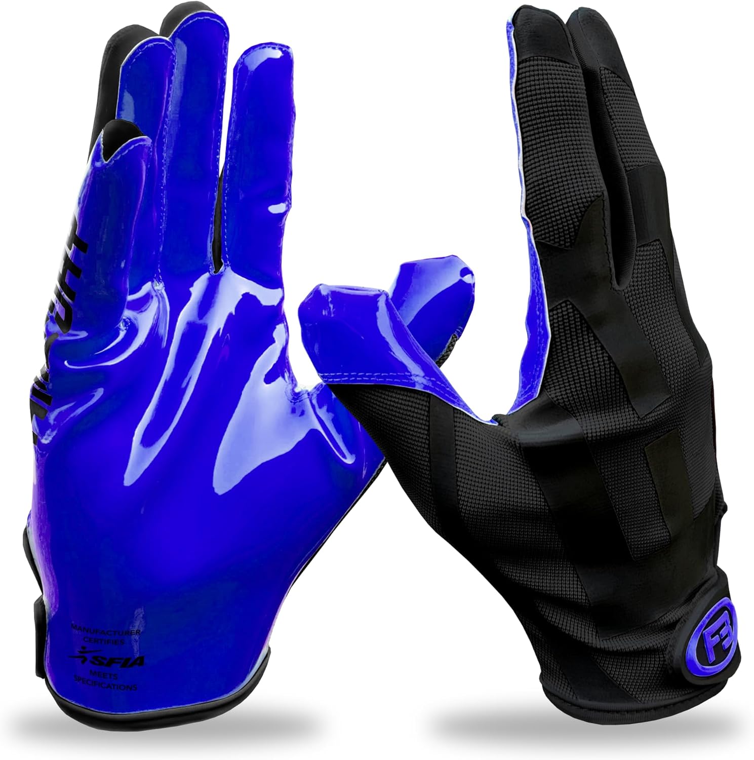 F3 Football Receiver Gloves - Youth & Men Super Sticky Palms for Ultimate Grip High-Performance Football Gloves for Catching Hard Passes Battle