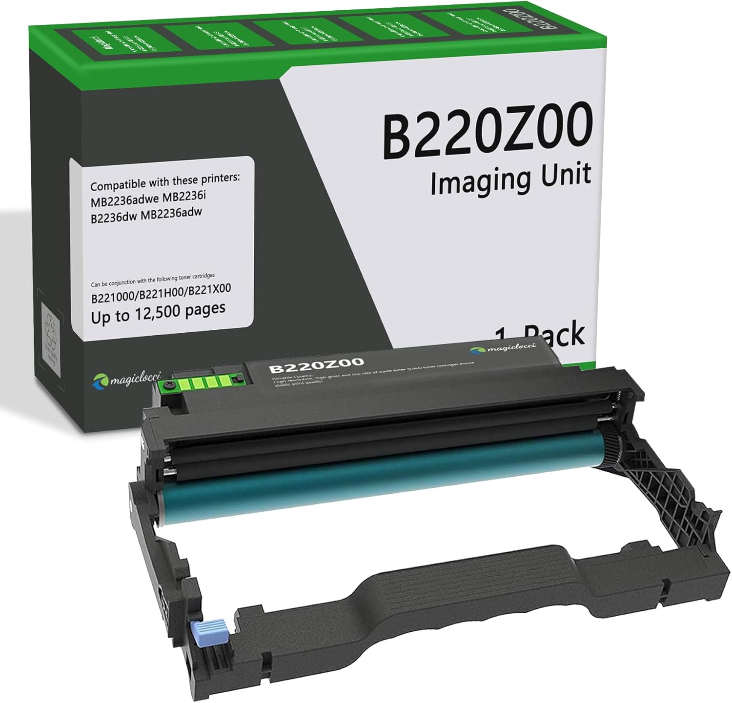 B220Z00 Imaging Unit 1-Black - Replacement for Lexmark B220Z00 Imaging Unit Work for B2236dw MB2236adw Printer [12,500 Pages]