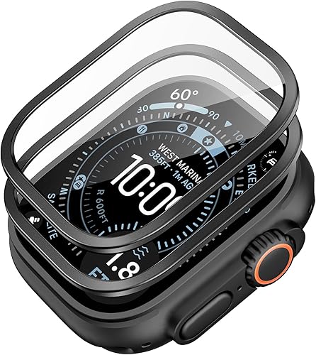 ESR Armorite - Protector de pantalla para Apple Watch Ultra 3 2025 /Ultra 2 /Ultra (49 mm), protección de grado militar, película de vidrio templado
