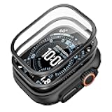 ESR Armorite Screen Protector for Apple Watch Ultra 3 2025 /Ultra 2 /Ultra (49 mm), Military Grade Protection, Tempered Glass Film with Aluminum Alloy Frame, Anti-Scratch, 2 Pack, Black