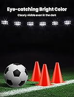Vista 6 de GHB Soccer Cones 7" 9" of 12 24 Pack Disc Soccer Sport Cones Training Field Marker Agility Cones for Basketball, Coaching, Practice Equipment