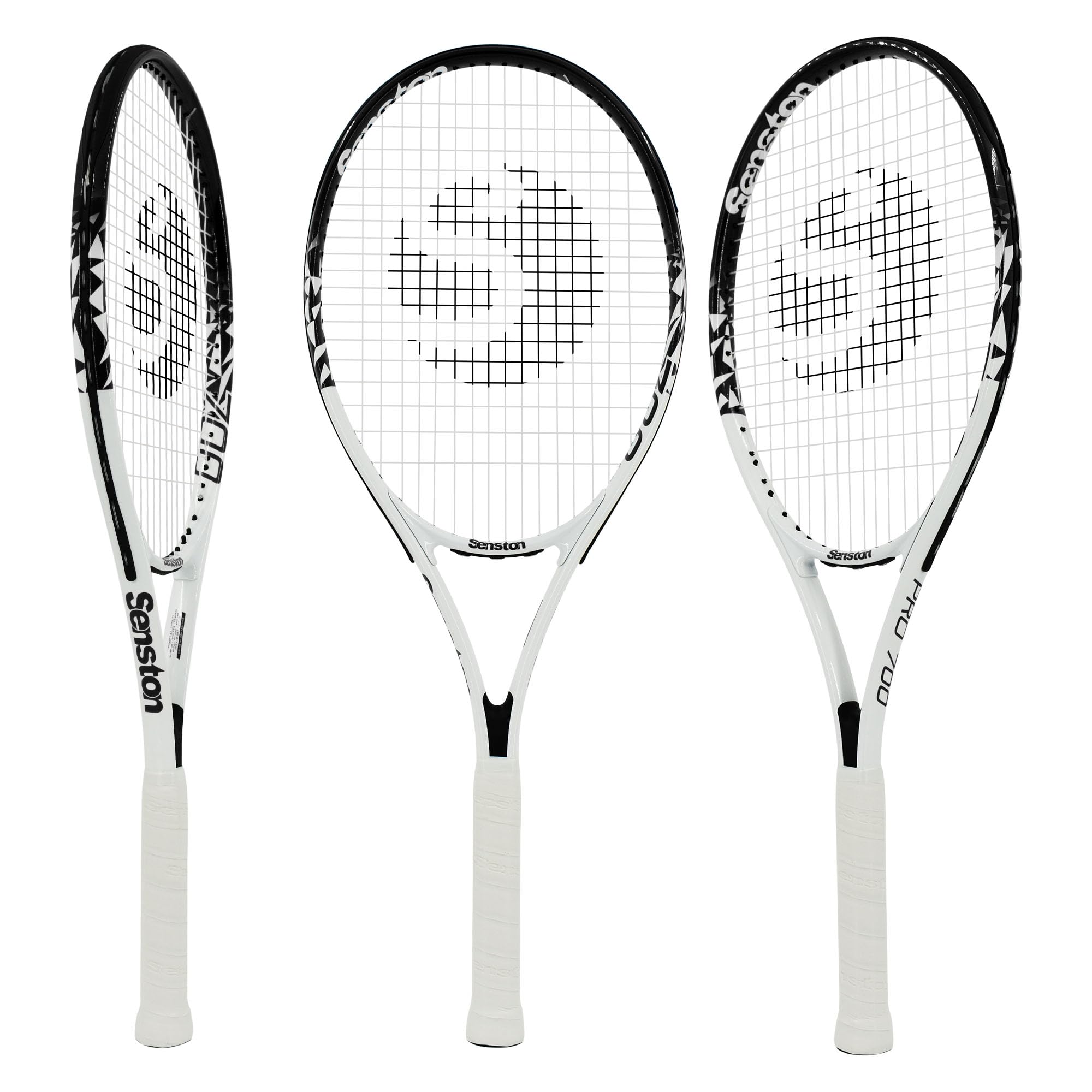 Senston Tennisrackets voor volwassenen, 68,6 cm, tennisracketset voor 2 spelers met 3 ballen, 2 overgrips, 2 trillingsdempers