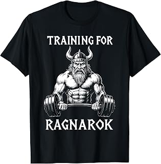 Training For Ragnarok Viking Norse Gym Workout Quote T-Shirt