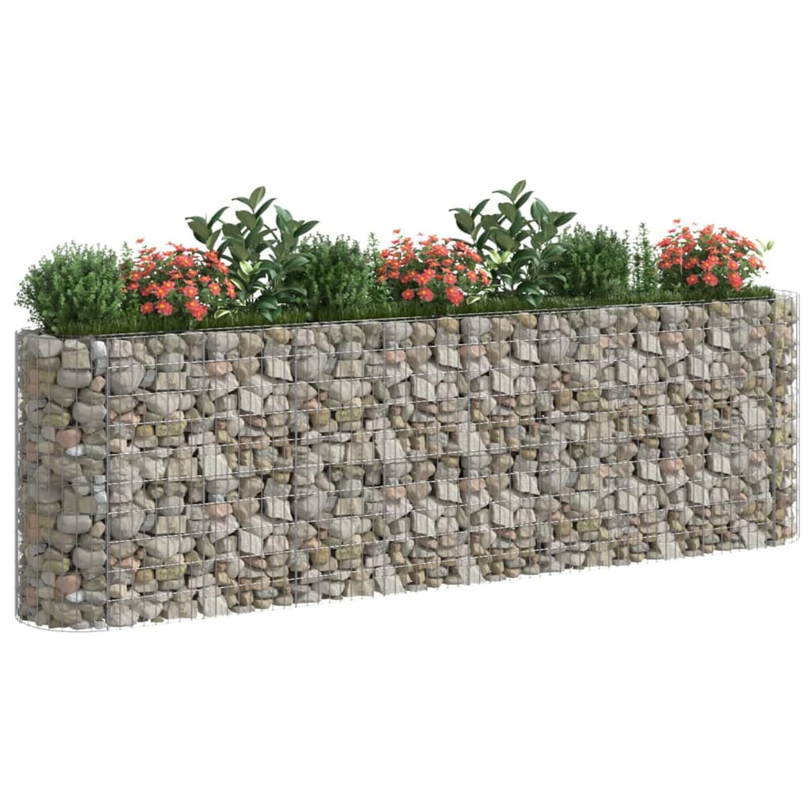 Chusui Arriate de gaviones, Macetas para Flores Y Plantas, Jardineria Maceteros, Huerto Urbano Terraza, Mesa De Cultivo, Mesa Cultivo, de Hierro galvanizado 330x50x100 cm