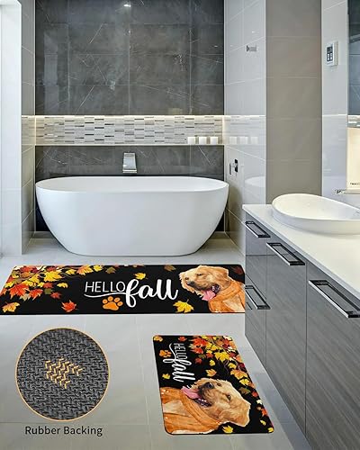 Miniatura 9 de Tapete de baño de otoño de Acción de Gracias para bañera, antideslizante, de secado rápido y absorbente, tierra de diatomeas, ducha, fregadero,