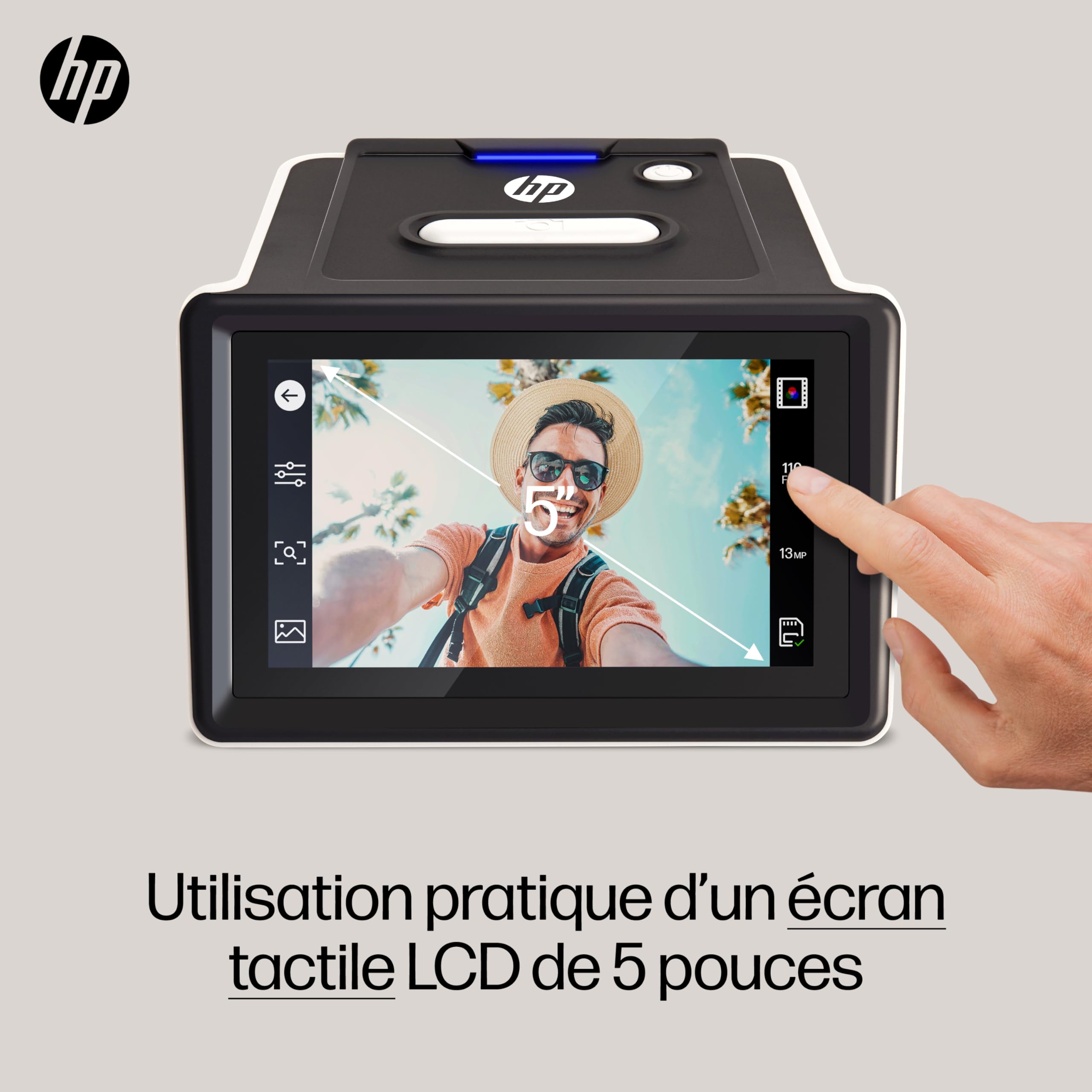 HP FilmScan numériseur de Films et Diapositives écran Tactile LCD 5" 22MP Compatible 135 126 110