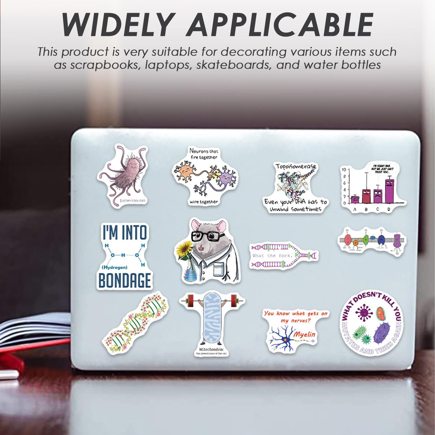 NXPWRC 150 Science Laboratory Theme Stickers, Creative Graffiti Stickers, Laboratory Equipment Stickers - Image 4