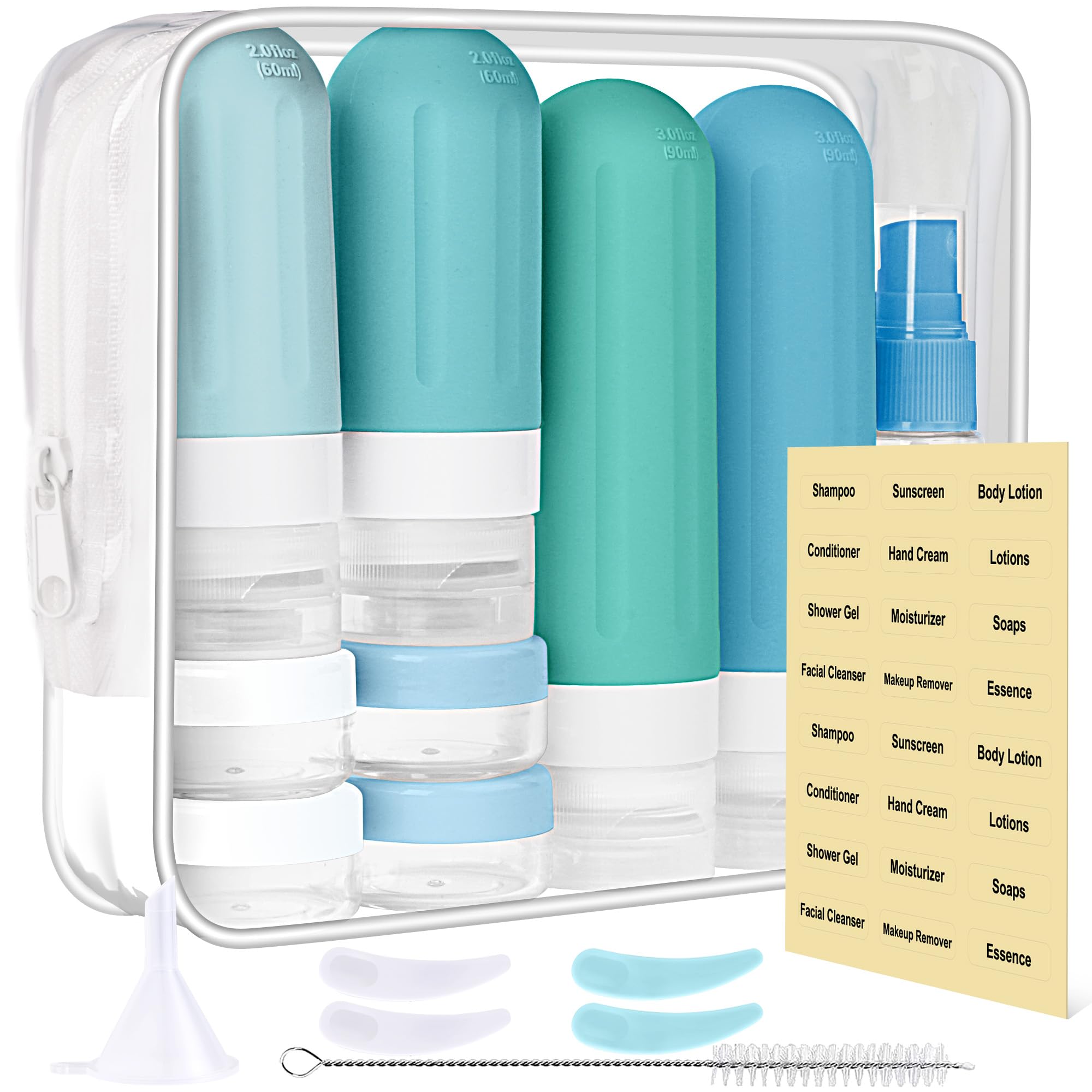 Amazon.com: Landisun Travel Bottles for Toiletries 18Pack Travel