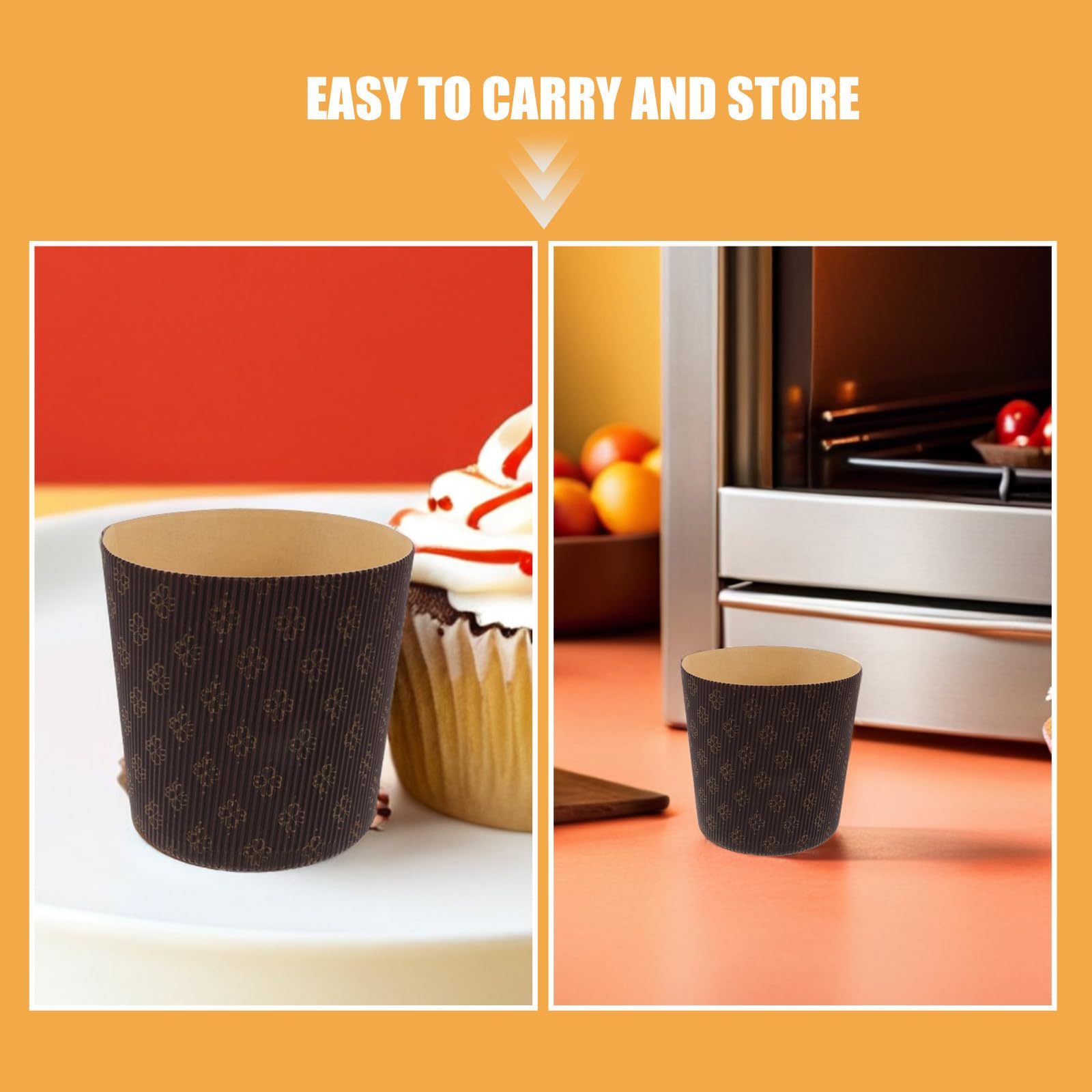 CHILDWEET Moldes para Panettone de Papel Antigrasa para Hornear 30piezas, Resistentes y Elegantes, Ideales para Celebraciones y Resultados Uniformes en Repostería