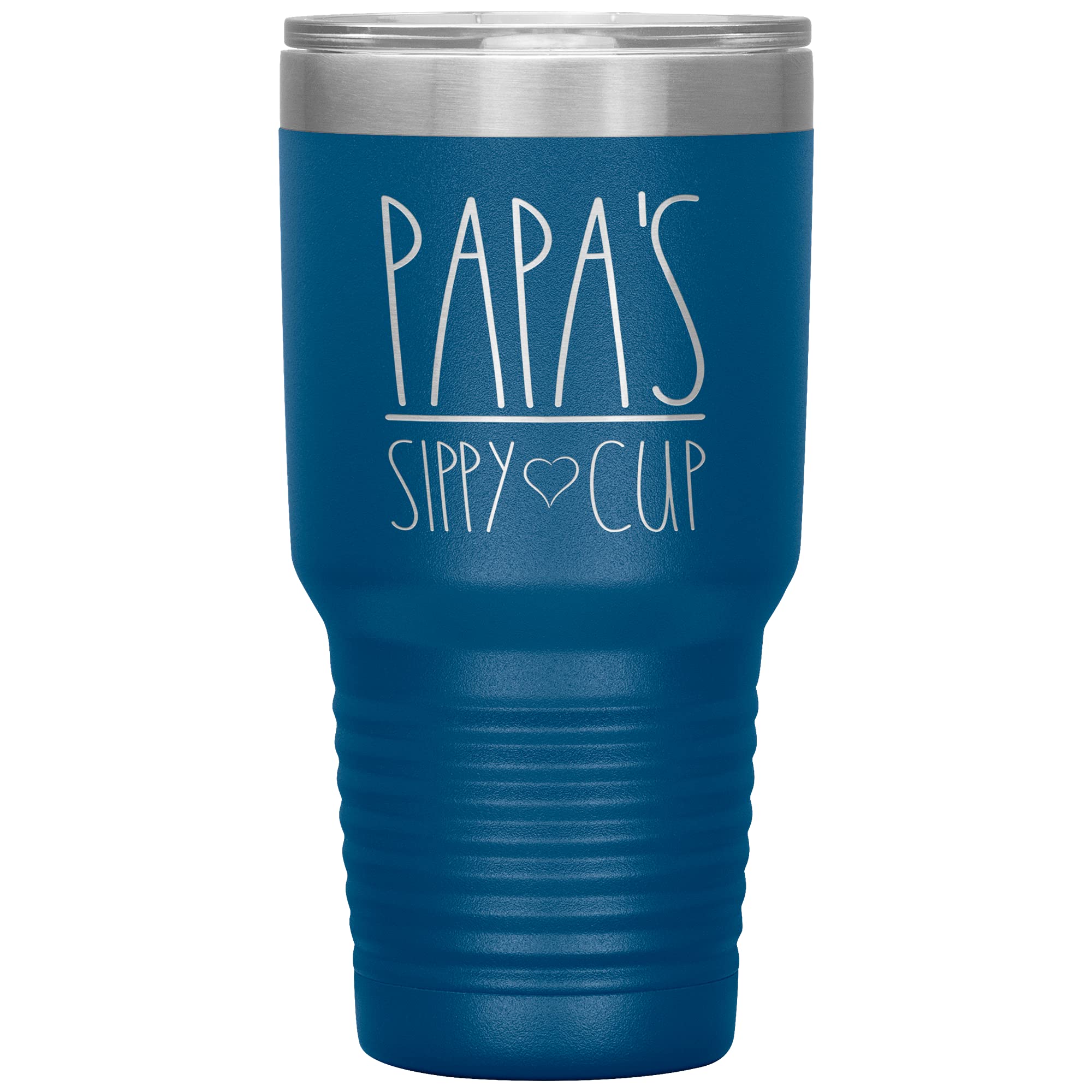 Father's Day Gift Baskets LiqCool Papa Gifts, Best Papa Tumbler With Card & Pillow Cover Gift Set, Funny Cool Gifts For Dad Hband, Dad Birthday Gifts From Daughter Wife Son(20Oz, Blue Dad