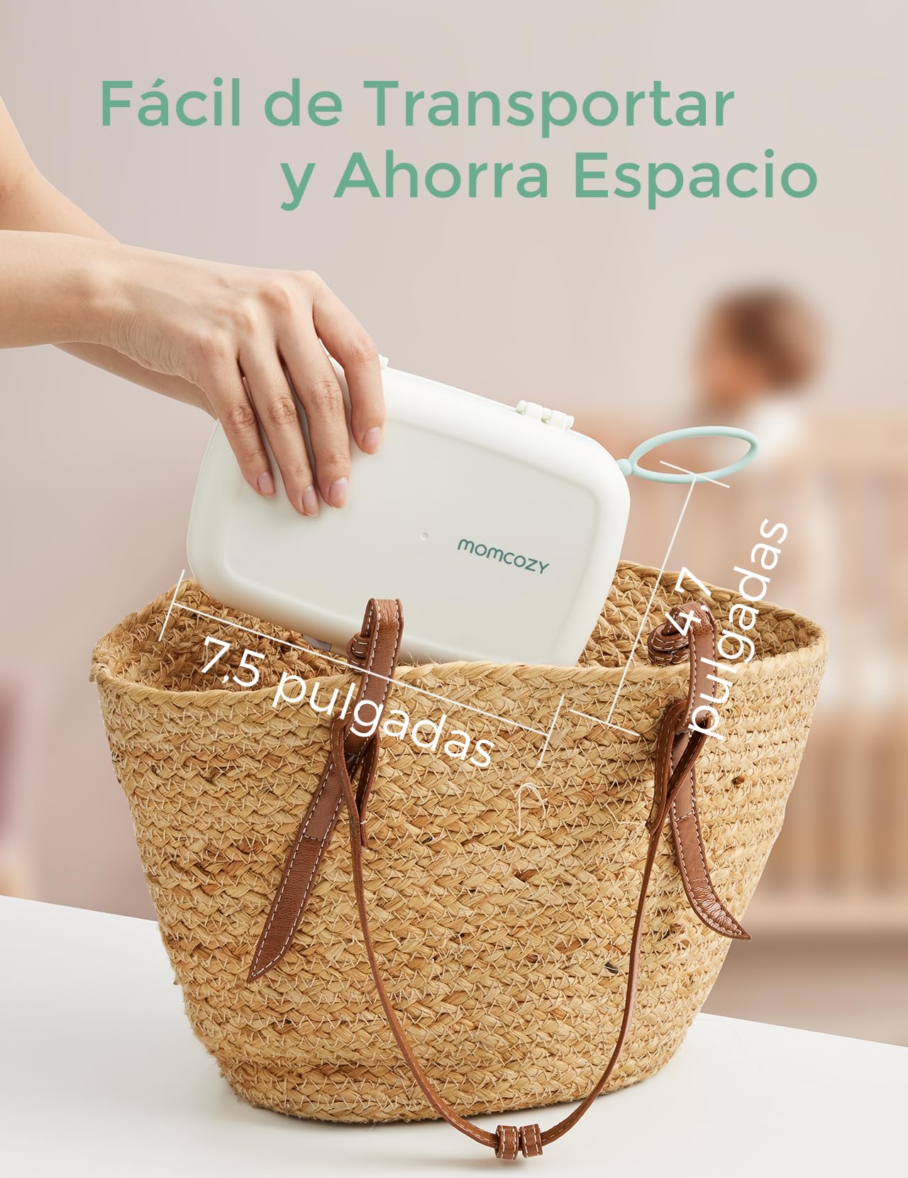 Momcozy Juego de cepillos 7 en 1 para biberones, Kit Completo de Limpieza de biberones con Cepillo de Silicona, Cepillo para pezón, Cepillo para Pajita, dispensador de jabón y Estante de Secado