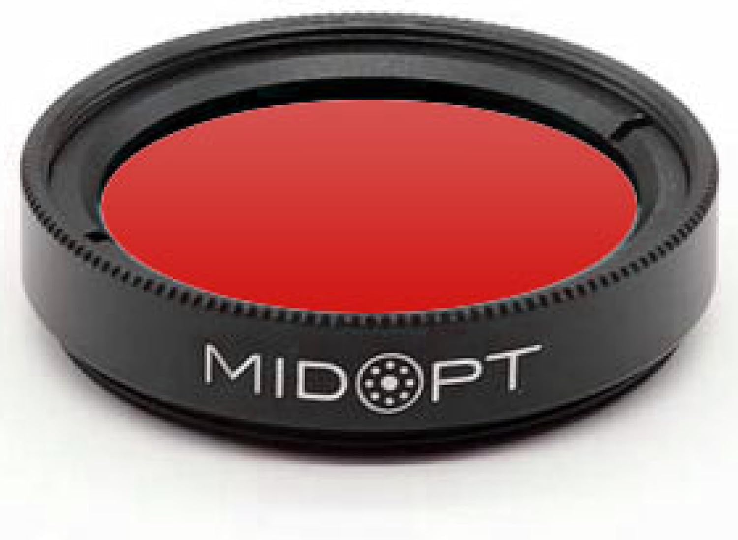 Light Red Bandpass Filter for Machine Vision, BP Series, Broad Bandwidth, Range: 615-645nm, BP635-25.5, Fits M25.5 Lens Filter Thread