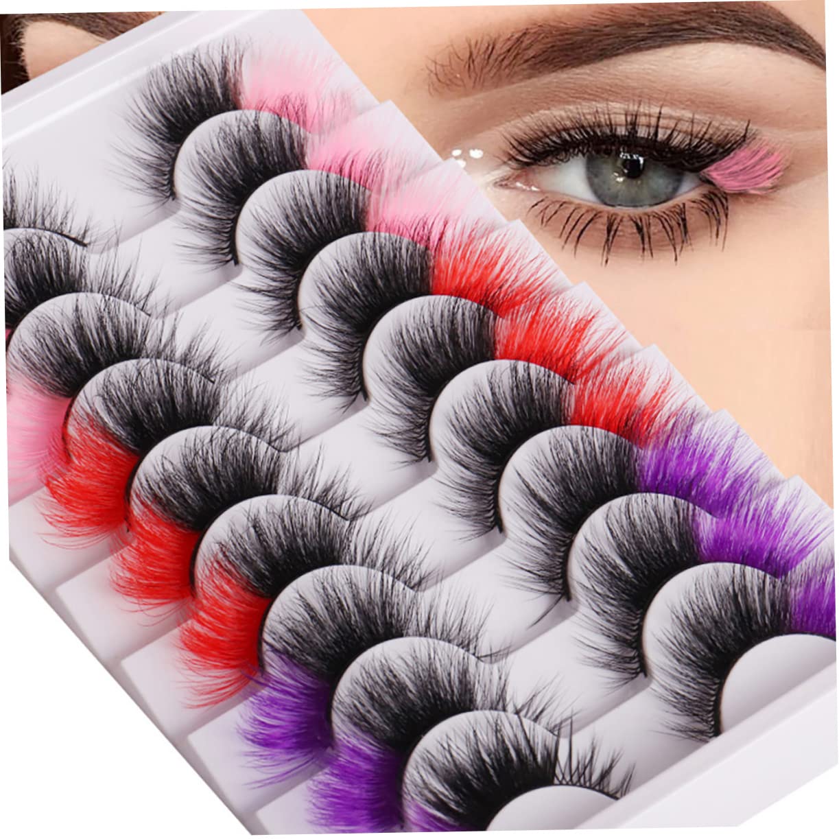 MAGICLULU 5 Sets Künstliche Wimpern Flauschige Wimpern Für Frauen Falsche Wimpern Für Die Tägliche Make-up-party 9 Paare * 5